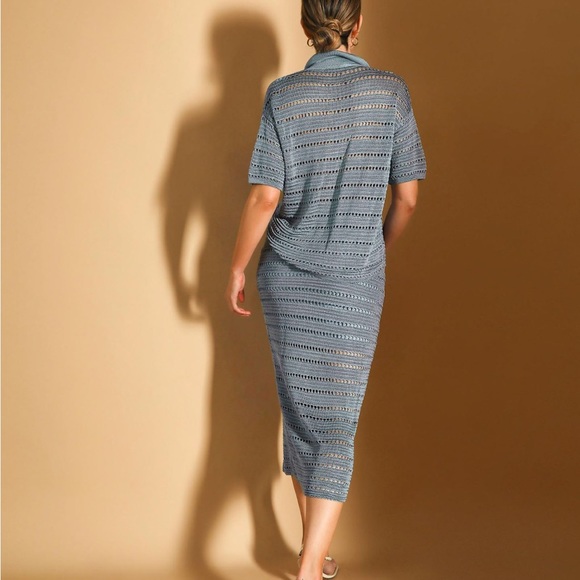 New with tags - lined midi crochet skirt. - Picture 3 of 6